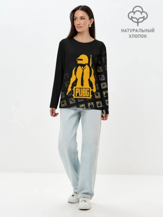 Лонгслив женский. Хлопок / PUBG