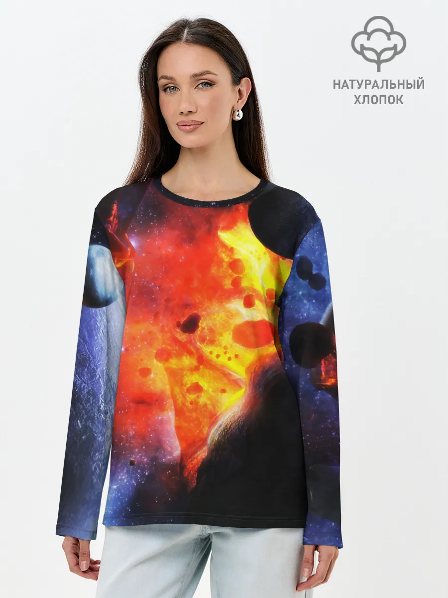 Лонгслив женский. Хлопок / NEBULA
