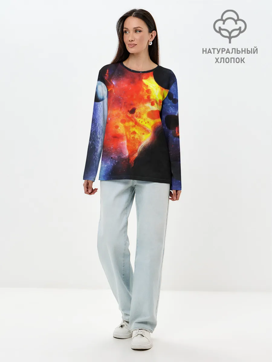 Лонгслив женский. Хлопок / NEBULA