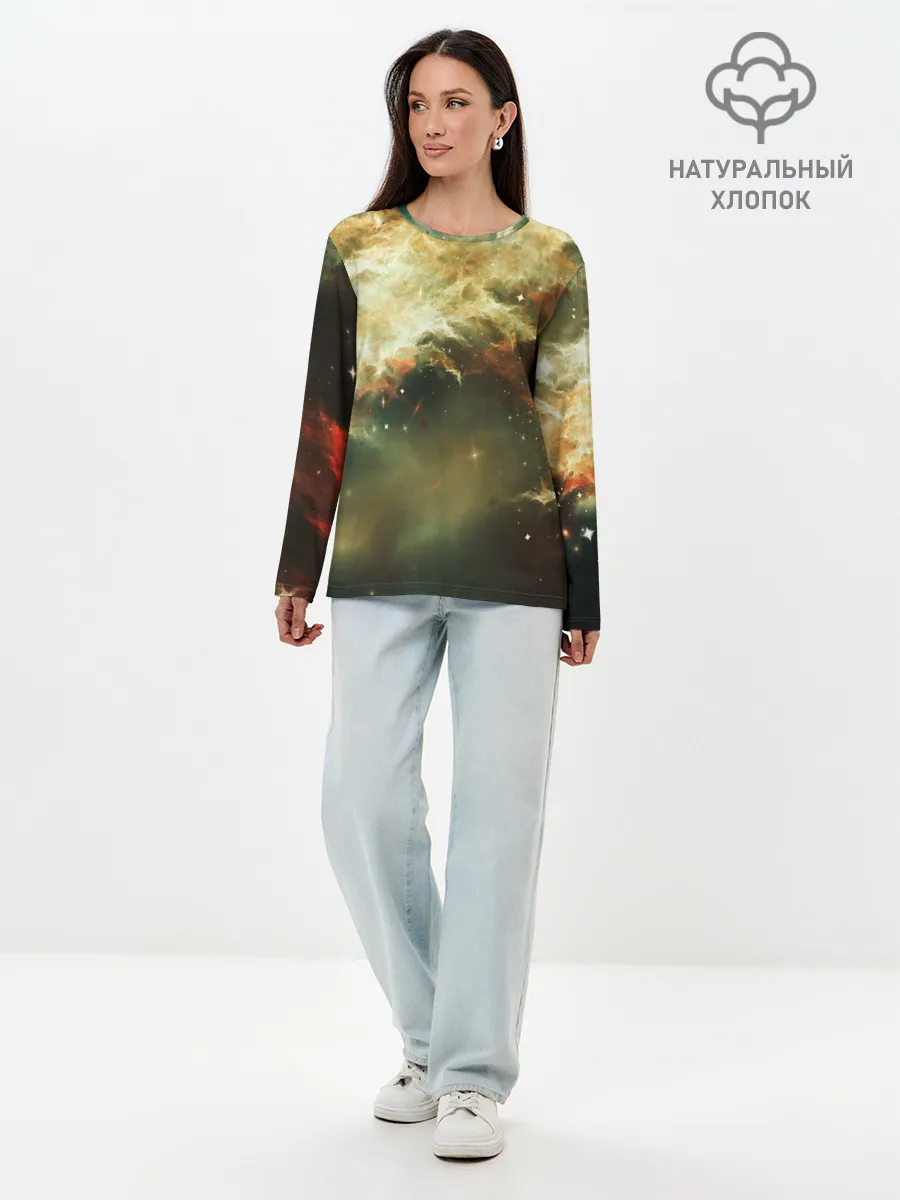 Лонгслив женский. Хлопок / НЕОНОВЫЕ ЗВЕЗДЫ