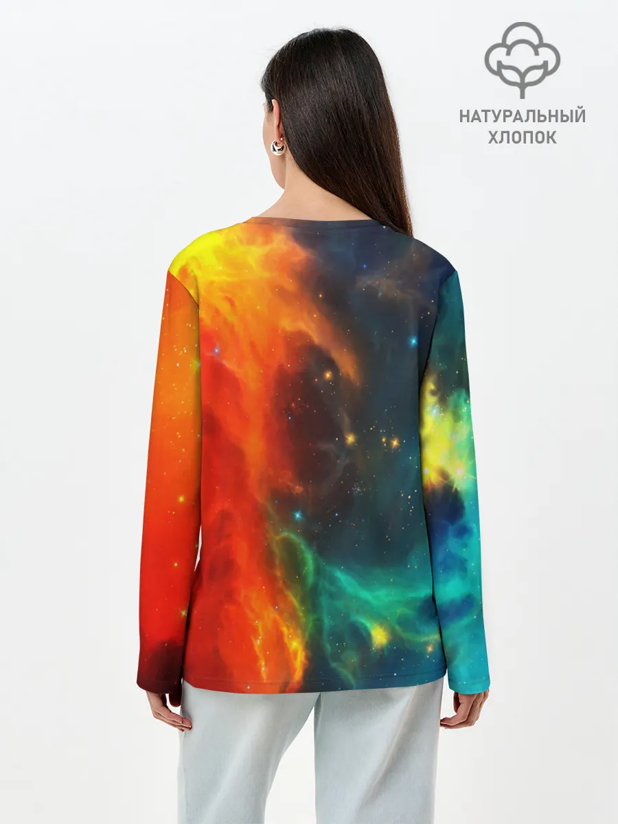 Лонгслив женский. Хлопок / БИТВА КОСМОСА