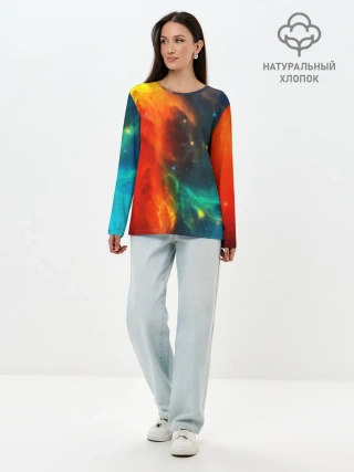Лонгслив женский. Хлопок / БИТВА КОСМОСА
