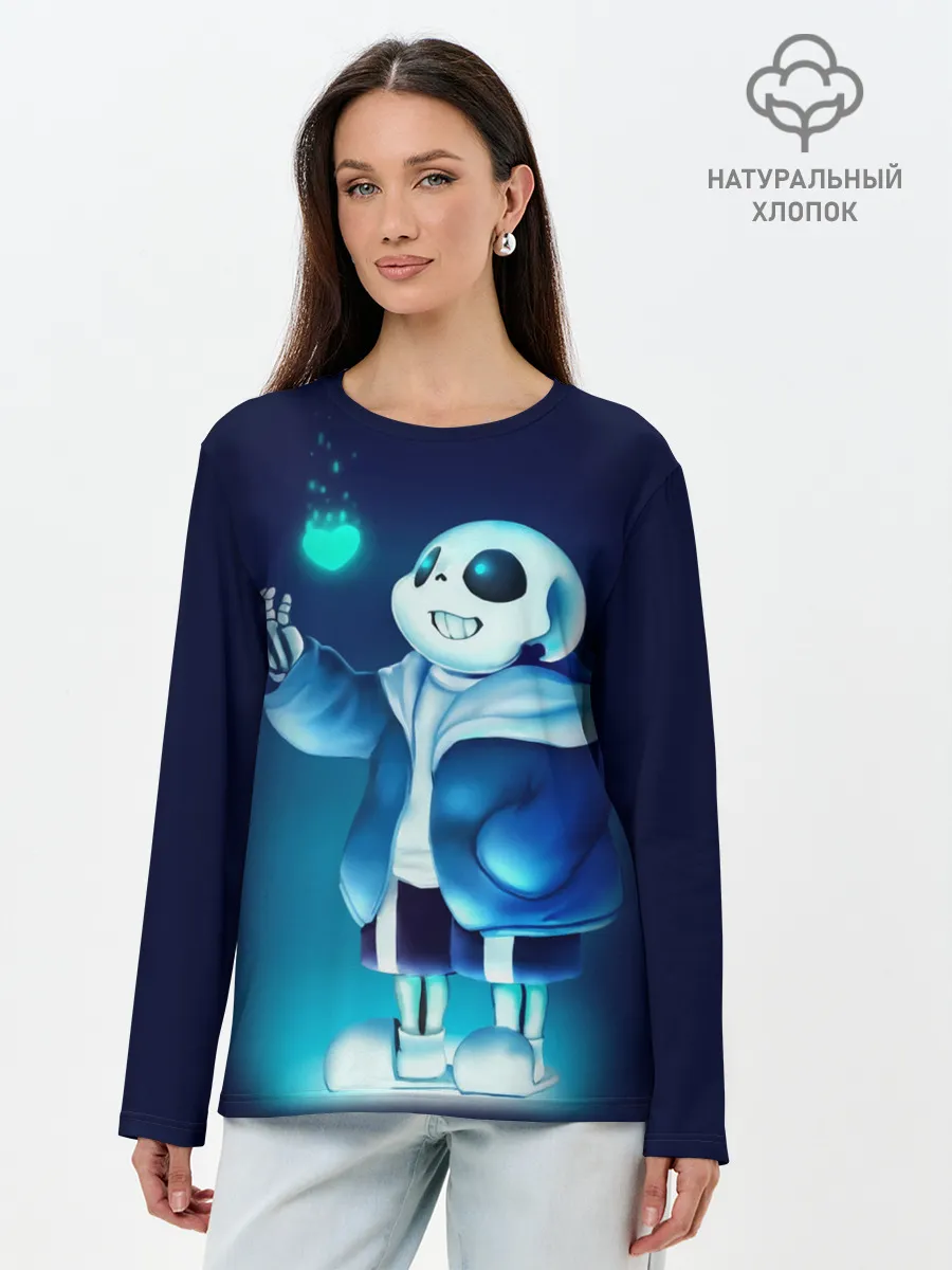 Лонгслив женский. Хлопок / UNDERTALE