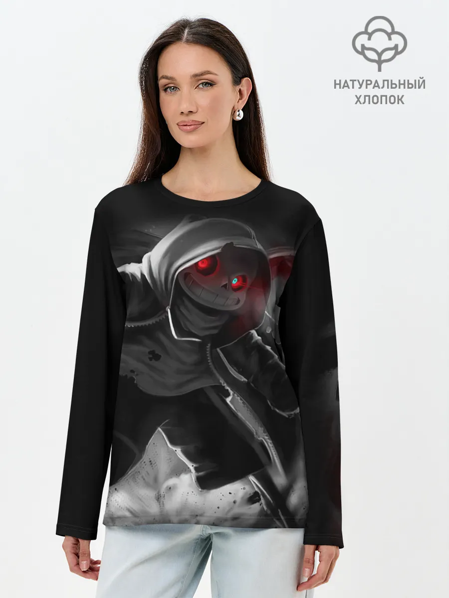 Лонгслив женский. Хлопок / UNDERTALE