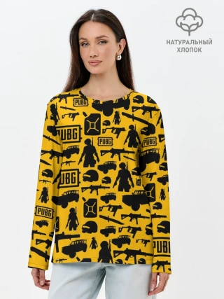 Лонгслив женский. Хлопок / PUBG