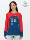 Лонгслив женский. Хлопок / IN TARDIS WE TRUST