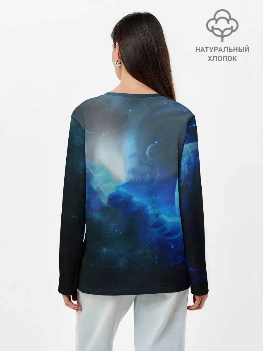 Лонгслив женский. Хлопок / ТАРДИС