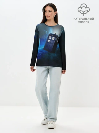 Лонгслив женский. Хлопок / ТАРДИС