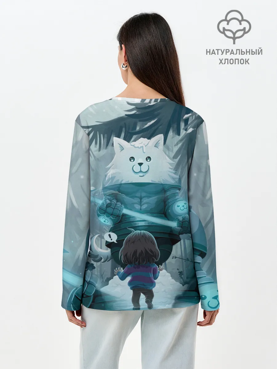 Лонгслив женский. Хлопок / UNDERTALE