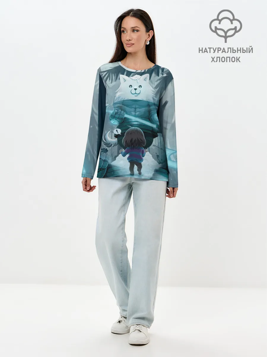 Лонгслив женский. Хлопок / UNDERTALE