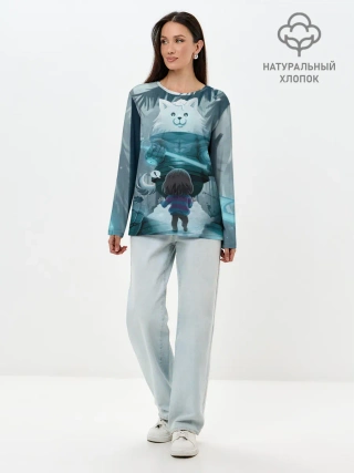 Лонгслив женский. Хлопок / UNDERTALE