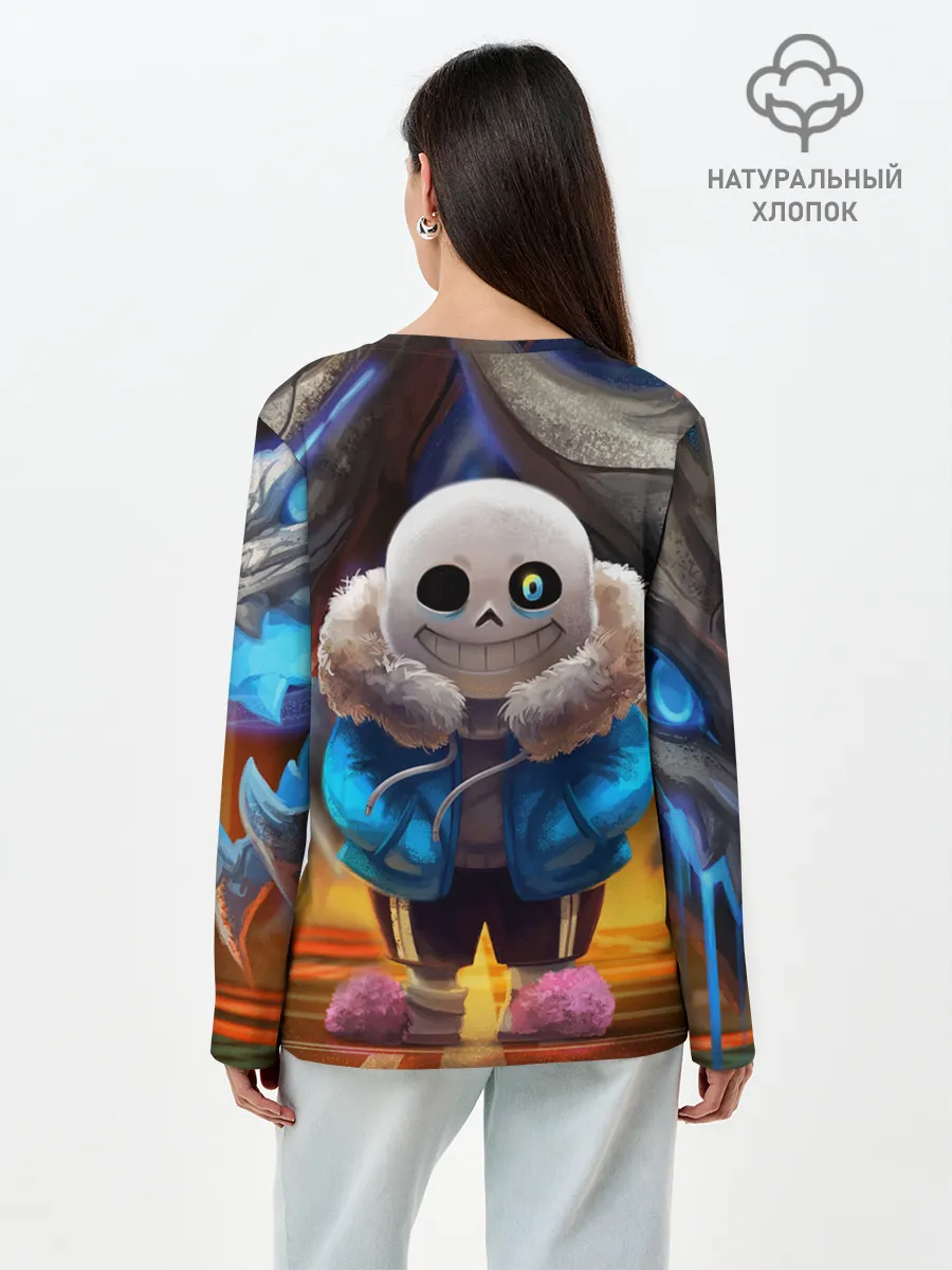 Лонгслив женский. Хлопок / UNDERTALE | АНДЕРТЕЙЛ