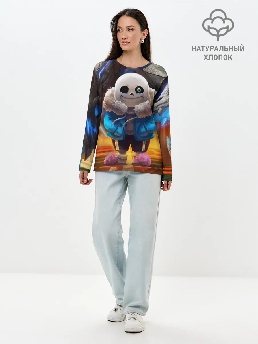 Лонгслив женский. Хлопок / UNDERTALE | АНДЕРТЕЙЛ