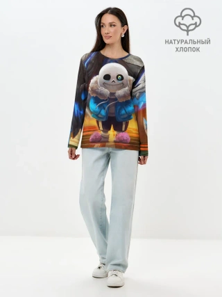 Лонгслив женский. Хлопок / UNDERTALE | АНДЕРТЕЙЛ