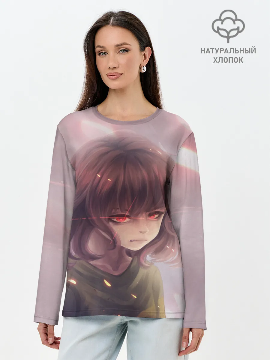 Лонгслив женский. Хлопок / UNDERTALE