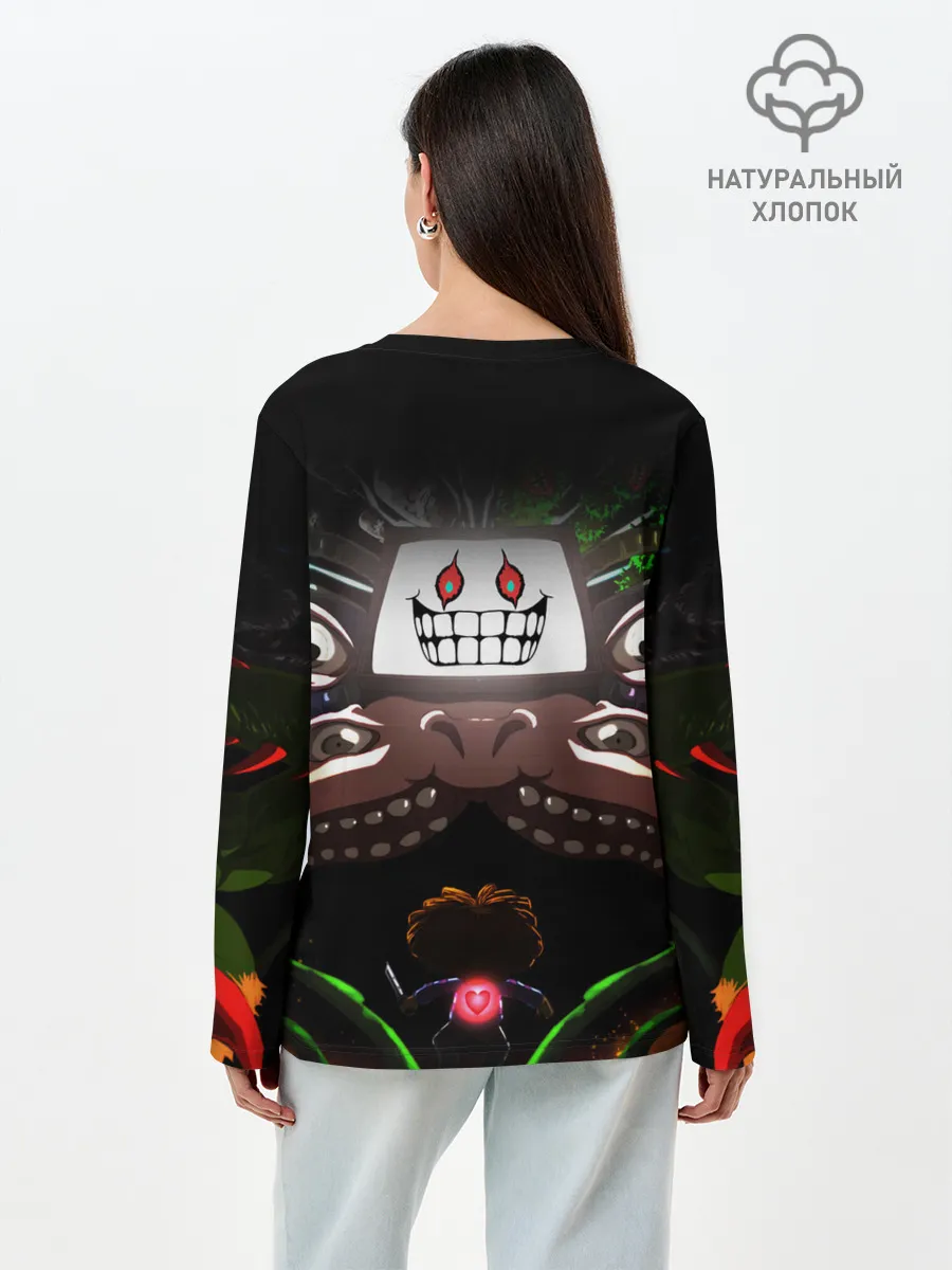 Лонгслив женский. Хлопок / UNDERTALE