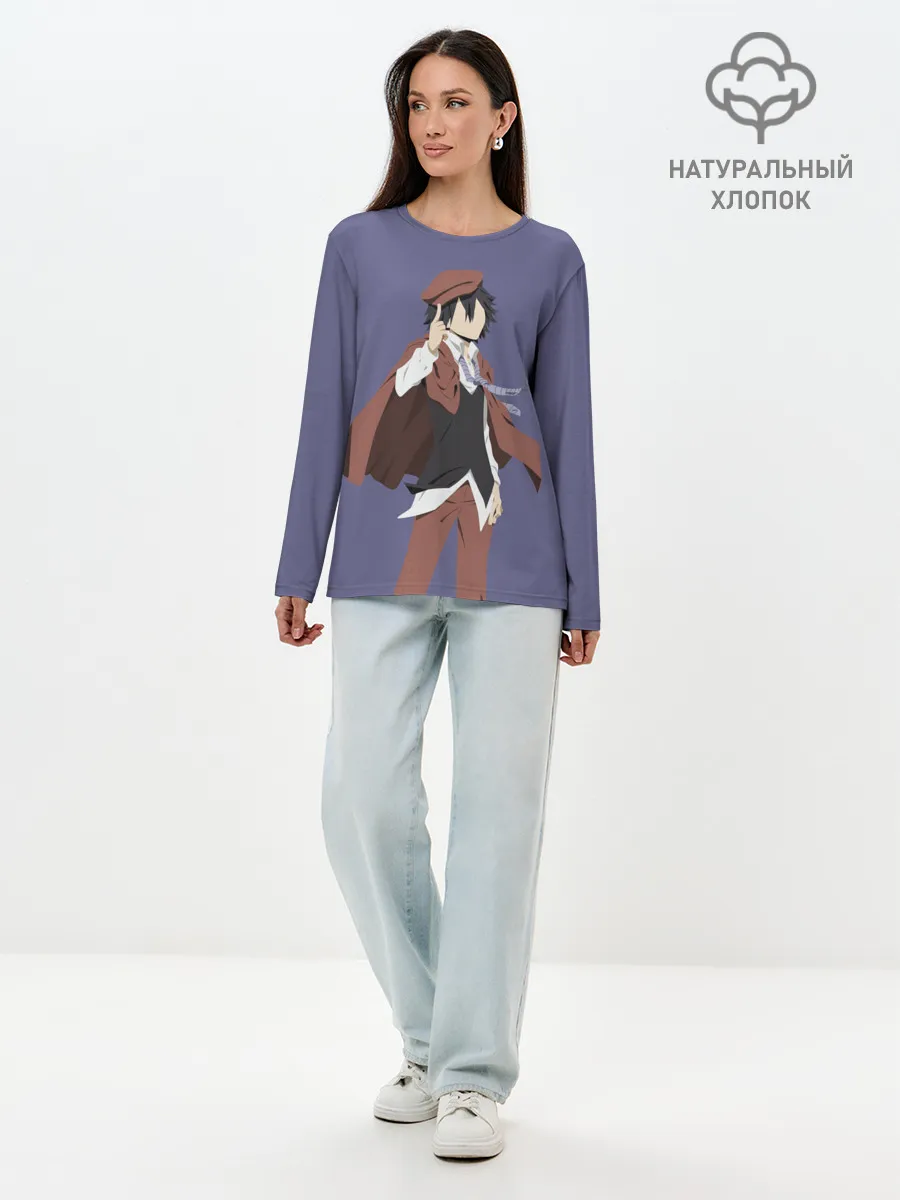 Лонгслив женский. Хлопок / Ranpo Edogawa