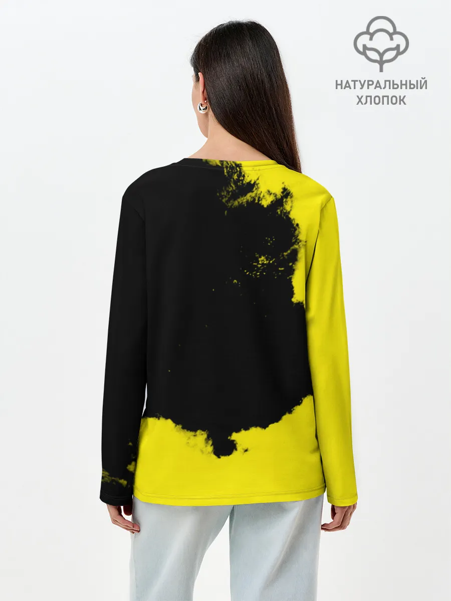 Лонгслив женский. Хлопок / Warning Coronavirus