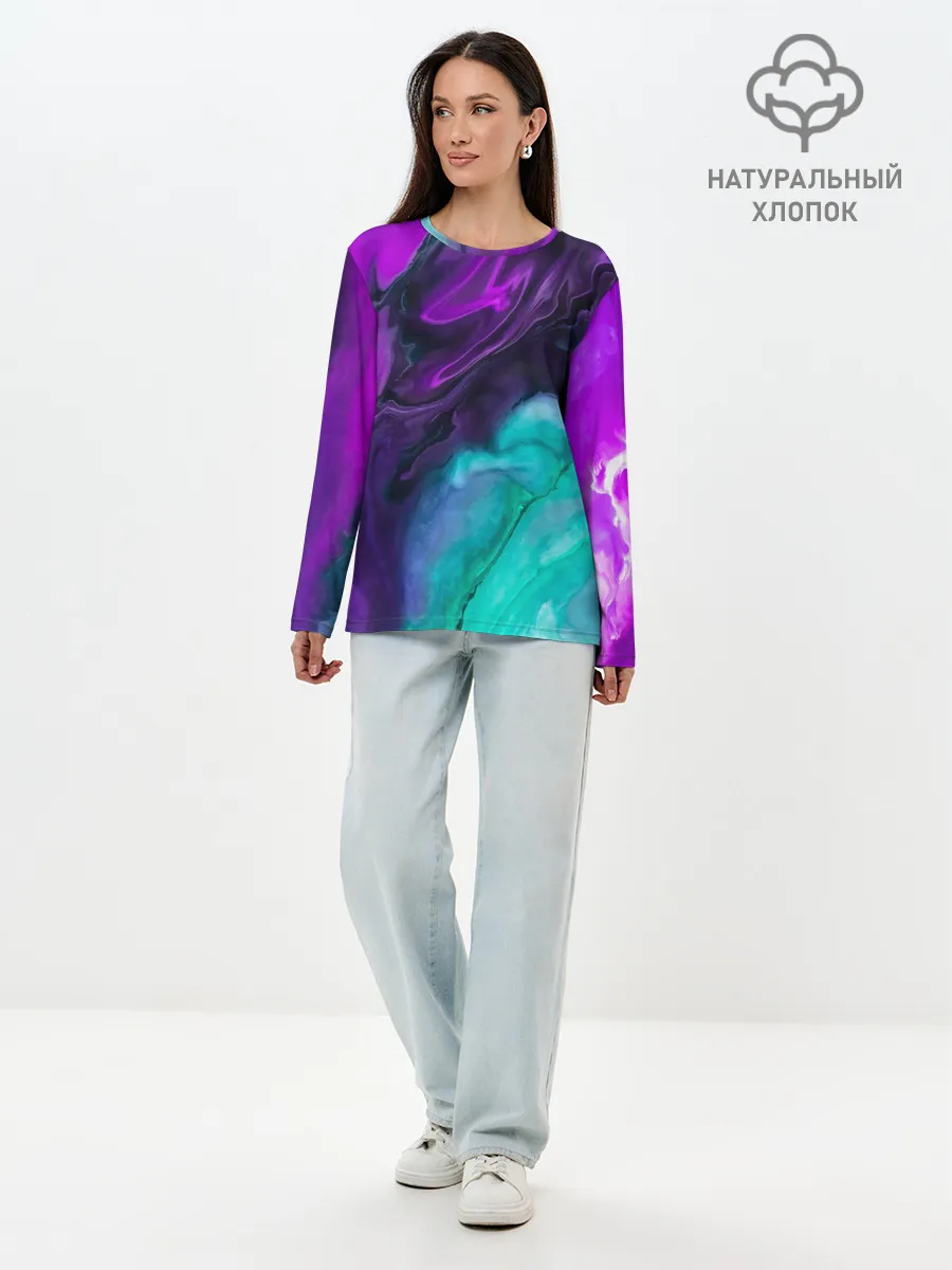 Лонгслив женский. Хлопок / NEON WAVES