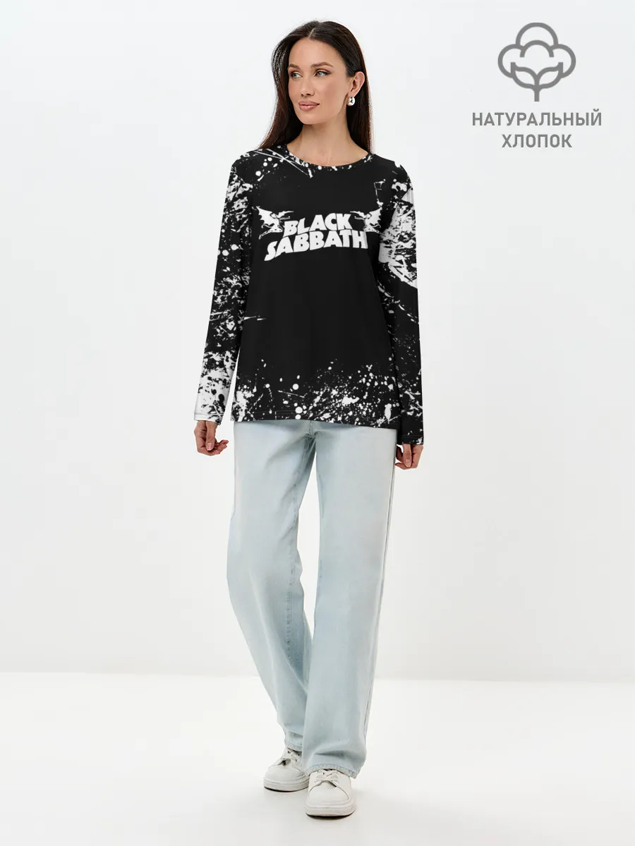 Лонгслив женский. Хлопок / Black Sabbath