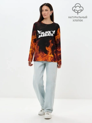 Лонгслив женский. Хлопок / Black Sabbath