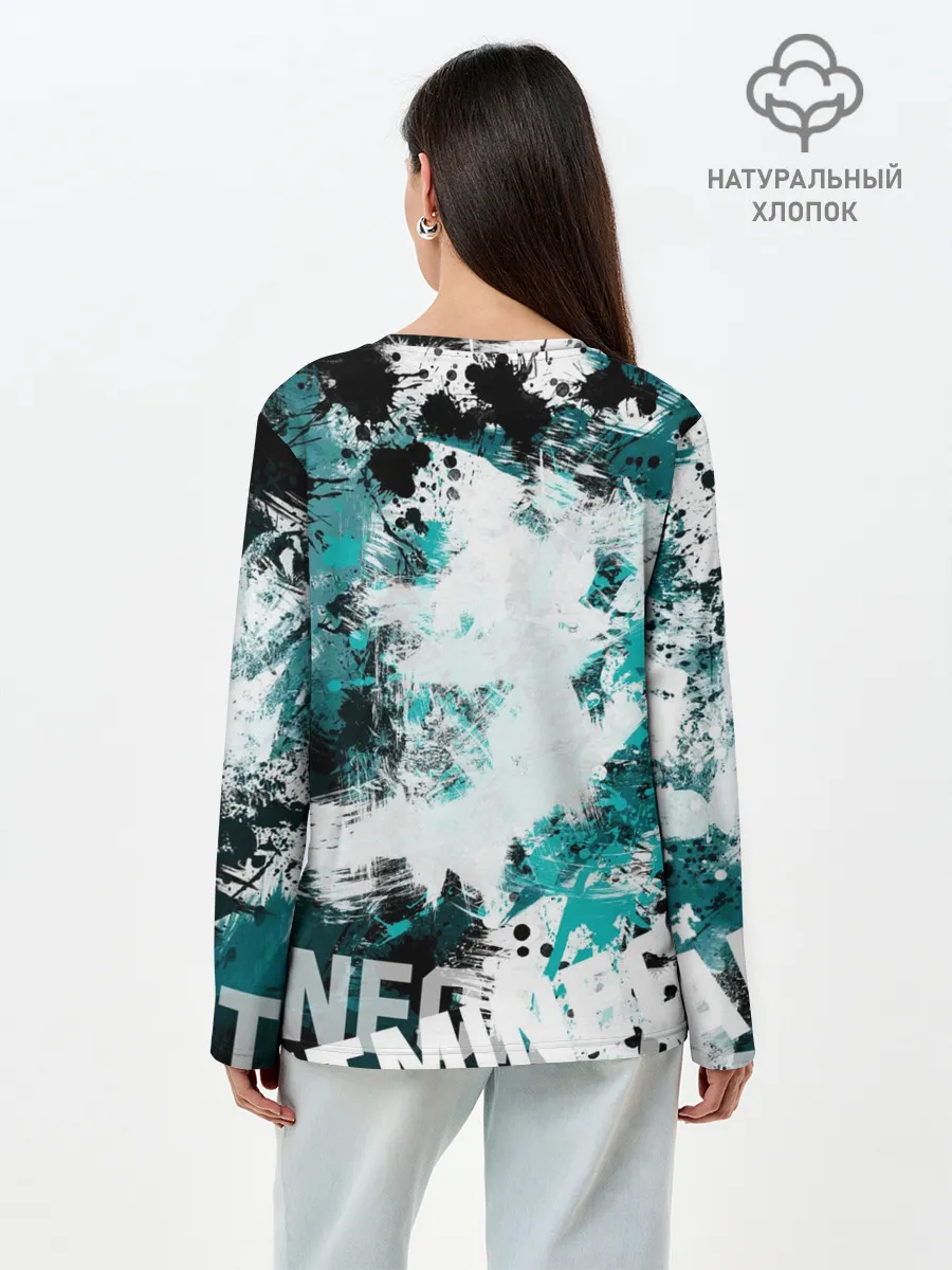 Лонгслив женский. Хлопок / Minecraft / Майнкрафт