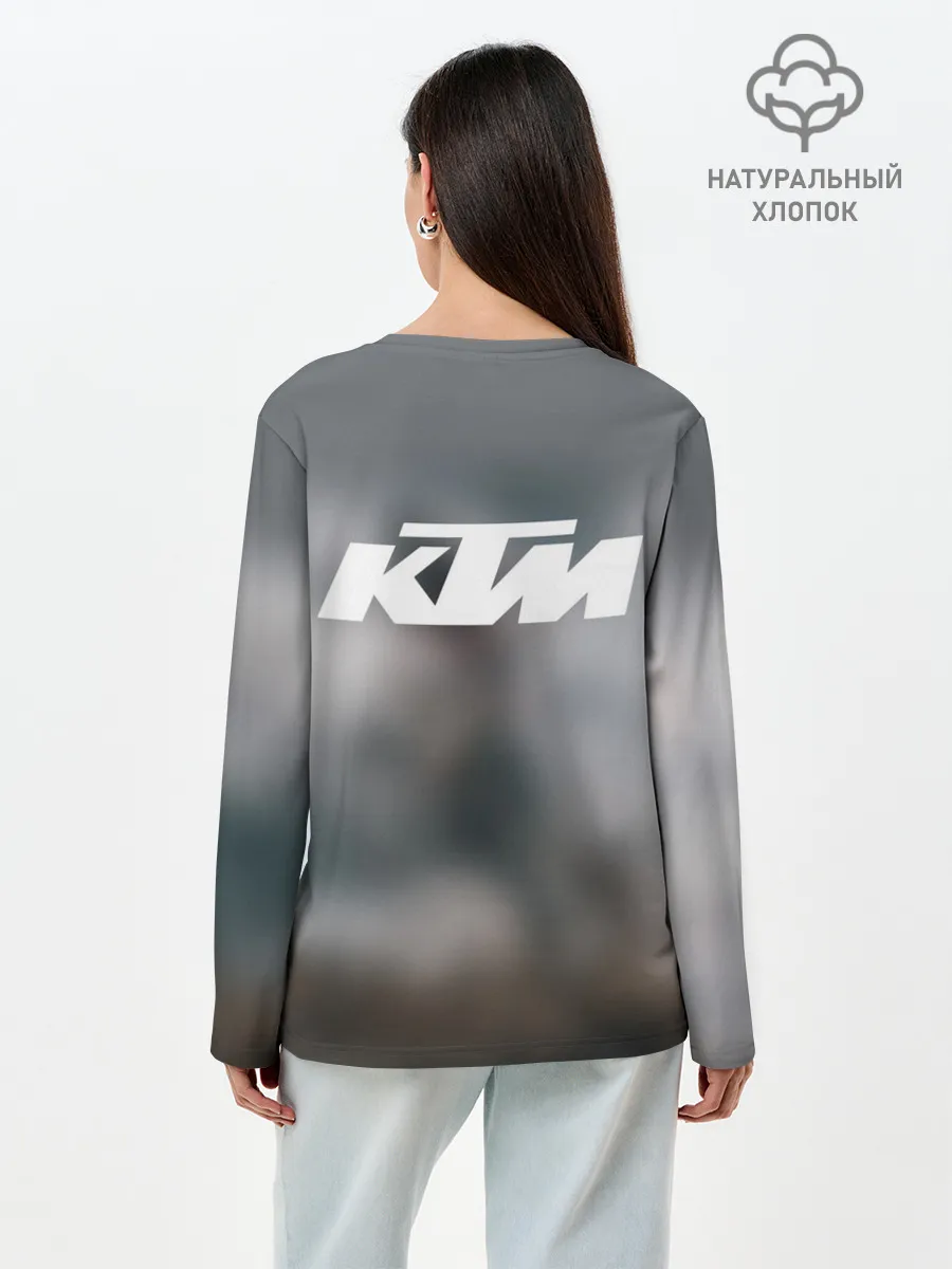 Лонгслив женский. Хлопок / МОТОКРОСС КТМ | MOTOCROSS KTM