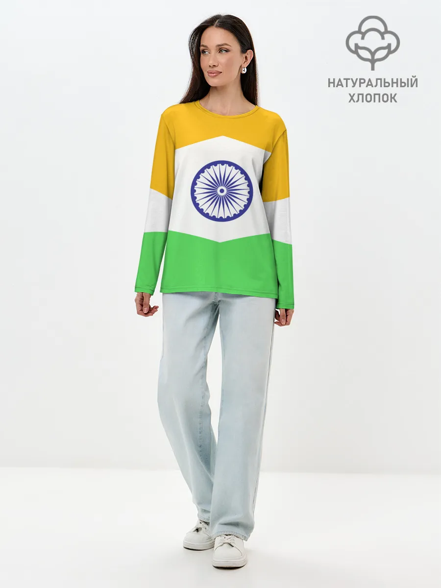 Лонгслив женский. Хлопок / ИНДИЯ | INDIA