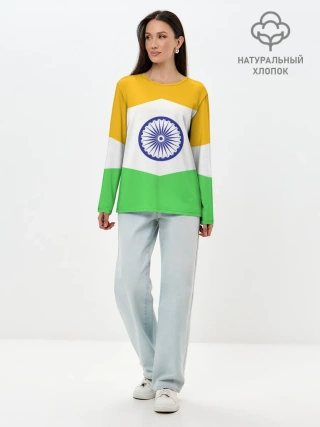 Лонгслив женский. Хлопок / ИНДИЯ | INDIA