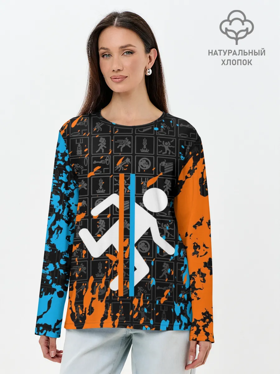 Лонгслив женский. Хлопок / PORTAL 2