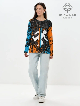 Лонгслив женский. Хлопок / PORTAL 2