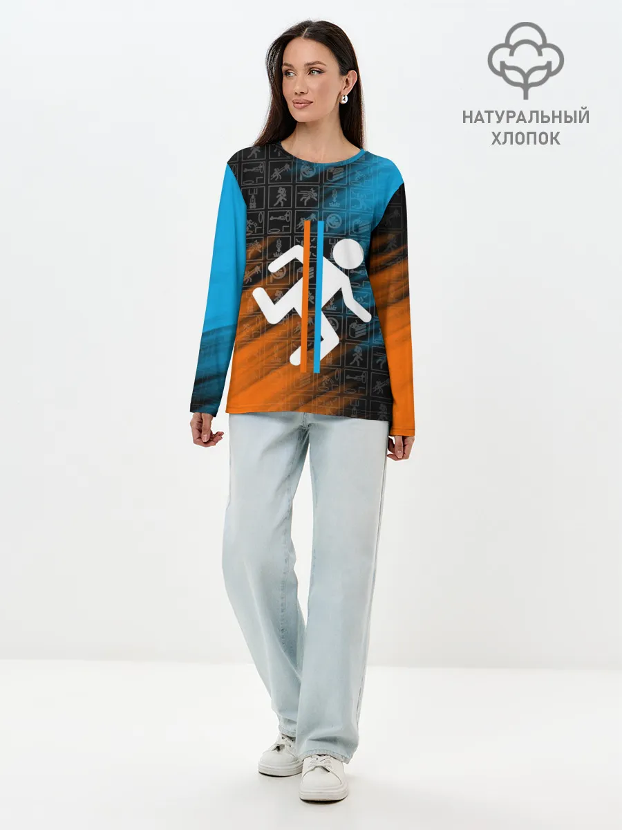 Лонгслив женский. Хлопок / PORTAL 2