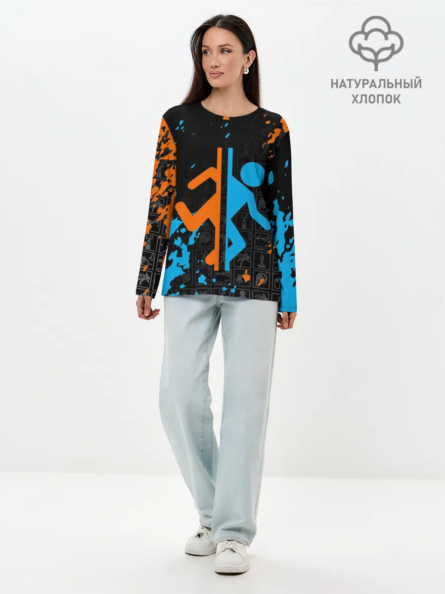 Лонгслив женский. Хлопок / PORTAL 2