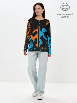 Лонгслив женский. Хлопок / PORTAL 2