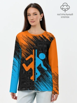 Лонгслив женский. Хлопок / PORTAL 2