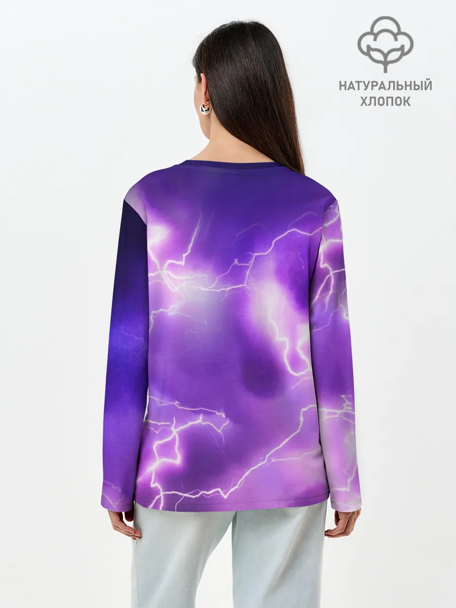 Лонгслив женский. Хлопок / Повелитель Молний | Котэ