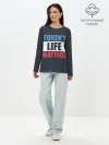Лонгслив женский. Хлопок / TOKENS LIFE MATTERS