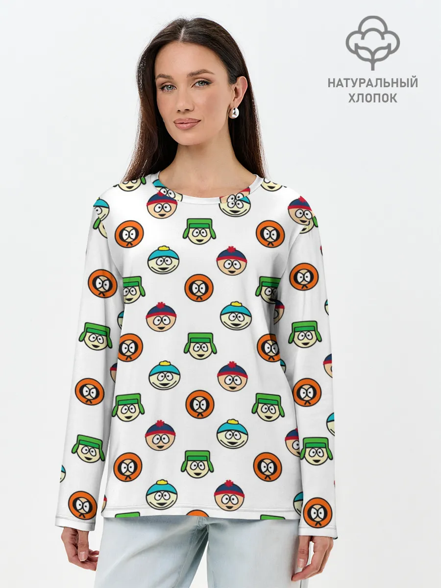 Лонгслив женский. Хлопок / Южный парк