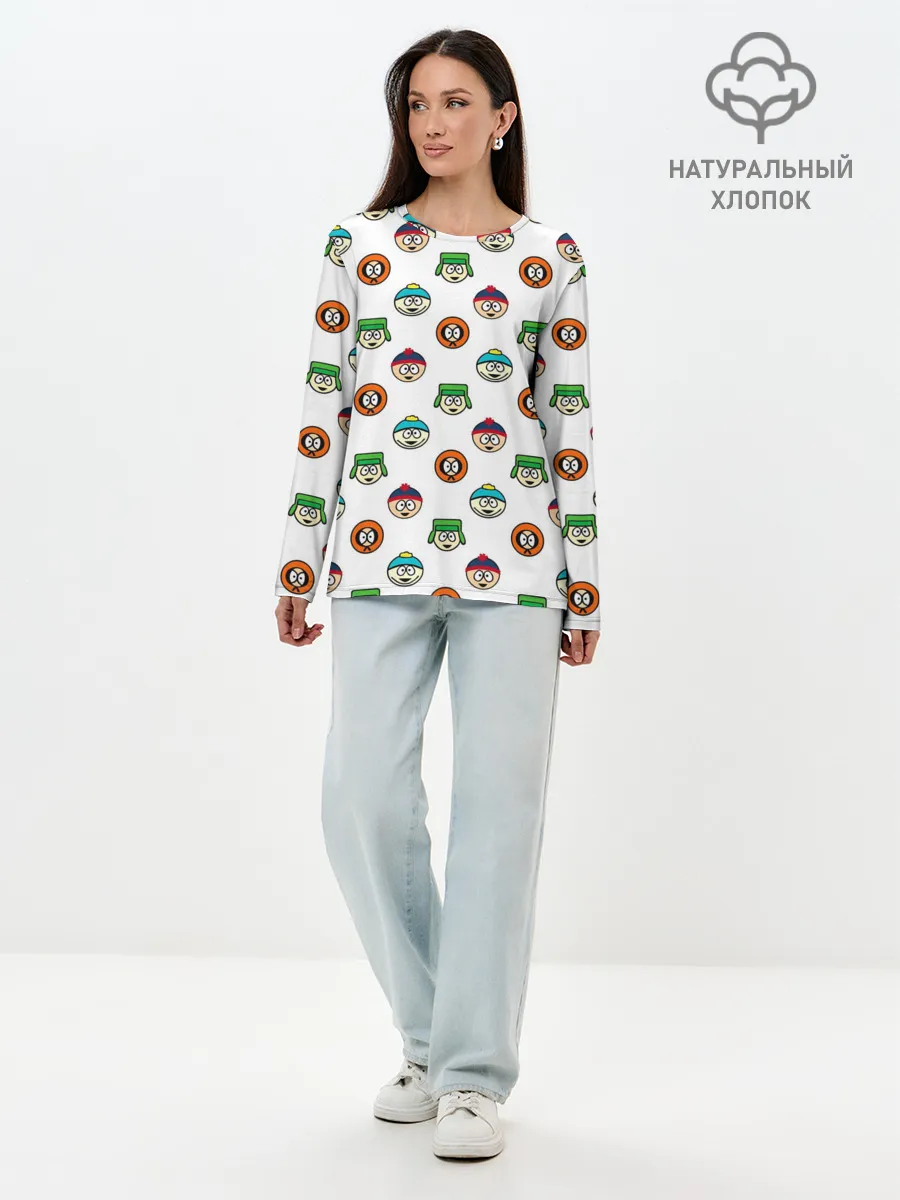 Лонгслив женский. Хлопок / Южный парк