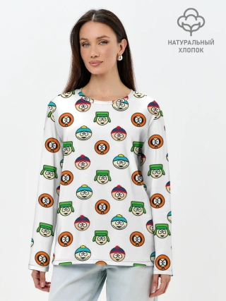 Лонгслив женский. Хлопок / Южный парк