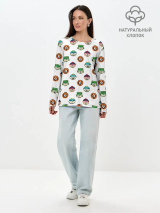 Лонгслив женский. Хлопок / Южный парк