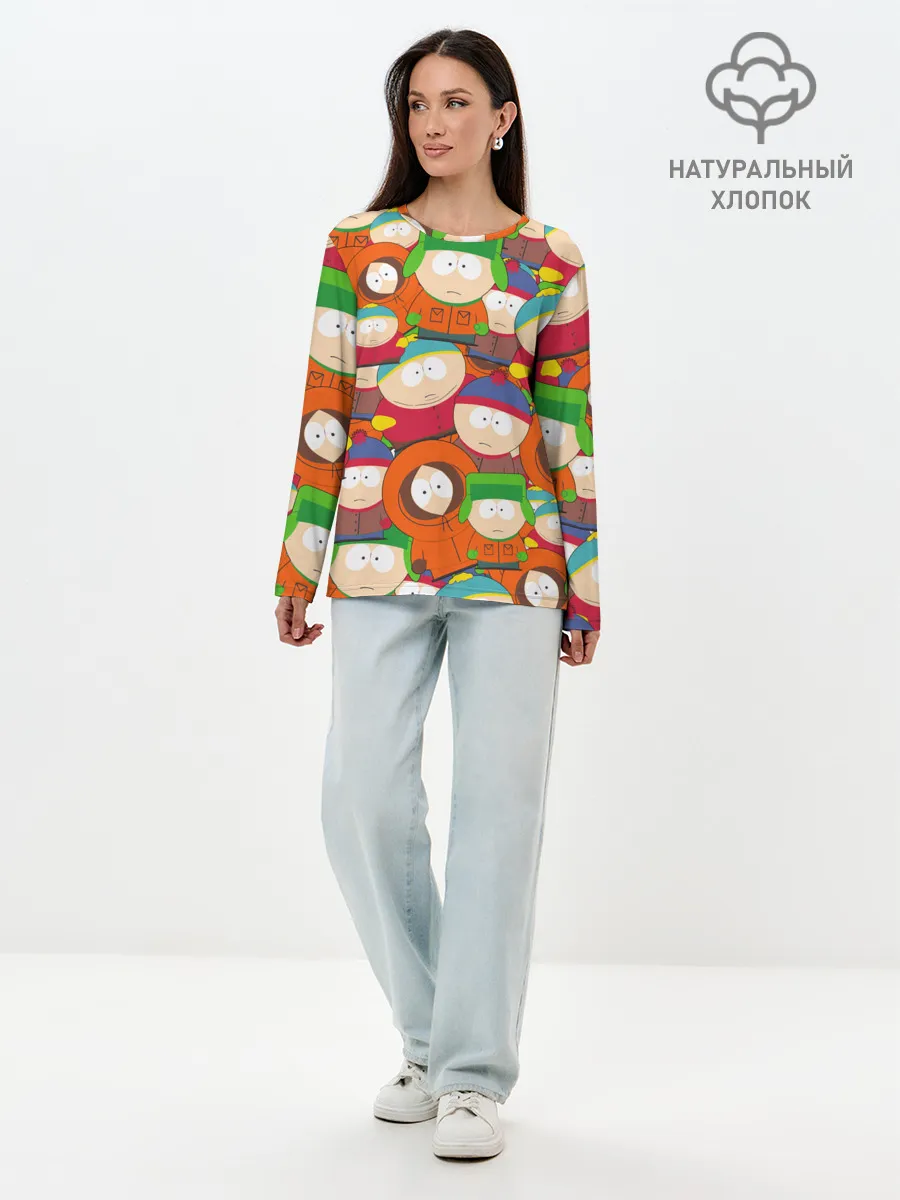 Лонгслив женский. Хлопок / ЮЖНЫЙ ПАРК