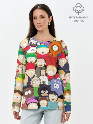 Лонгслив женский. Хлопок / South Park персонажи