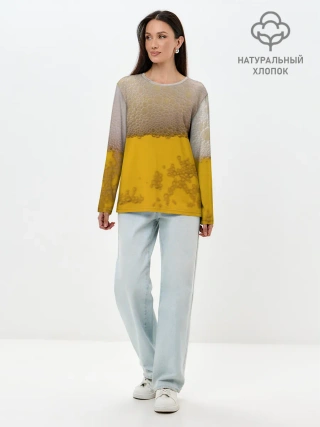 Лонгслив женский. Хлопок / Пиво