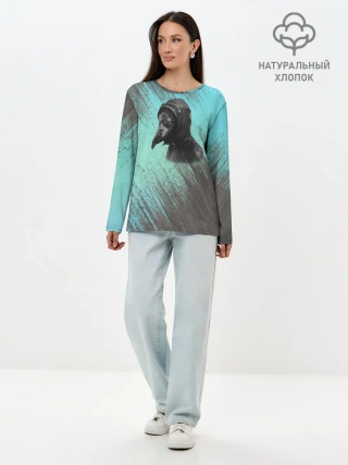 Лонгслив женский. Хлопок / Чумной доктор