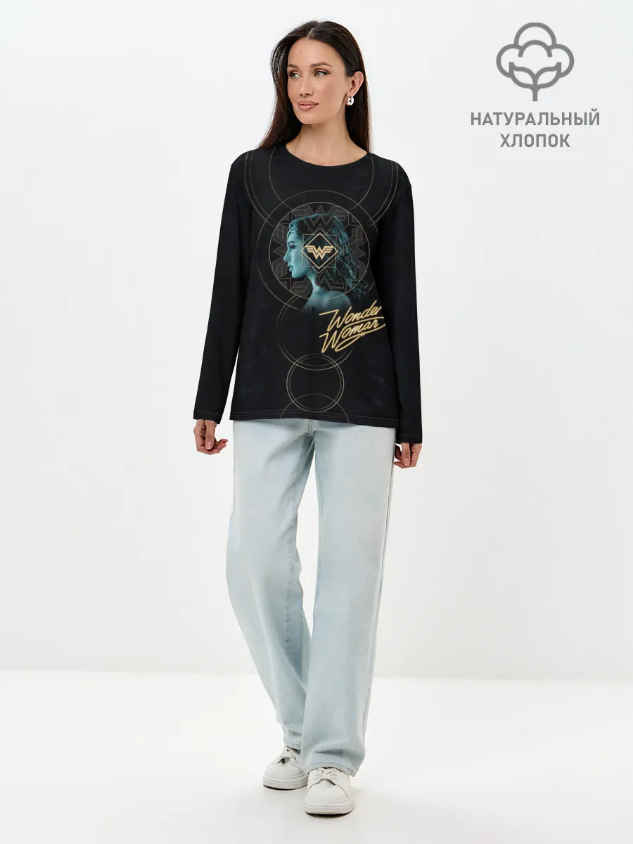 Лонгслив женский. Хлопок / Wonder Woman