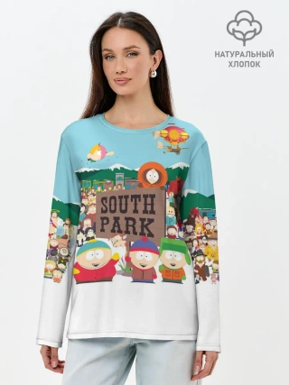 Лонгслив женский. Хлопок / Южный Парк