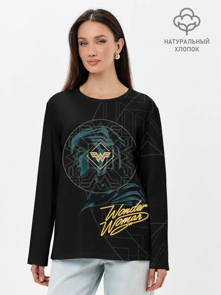 Лонгслив женский. Хлопок / Wonder Woman