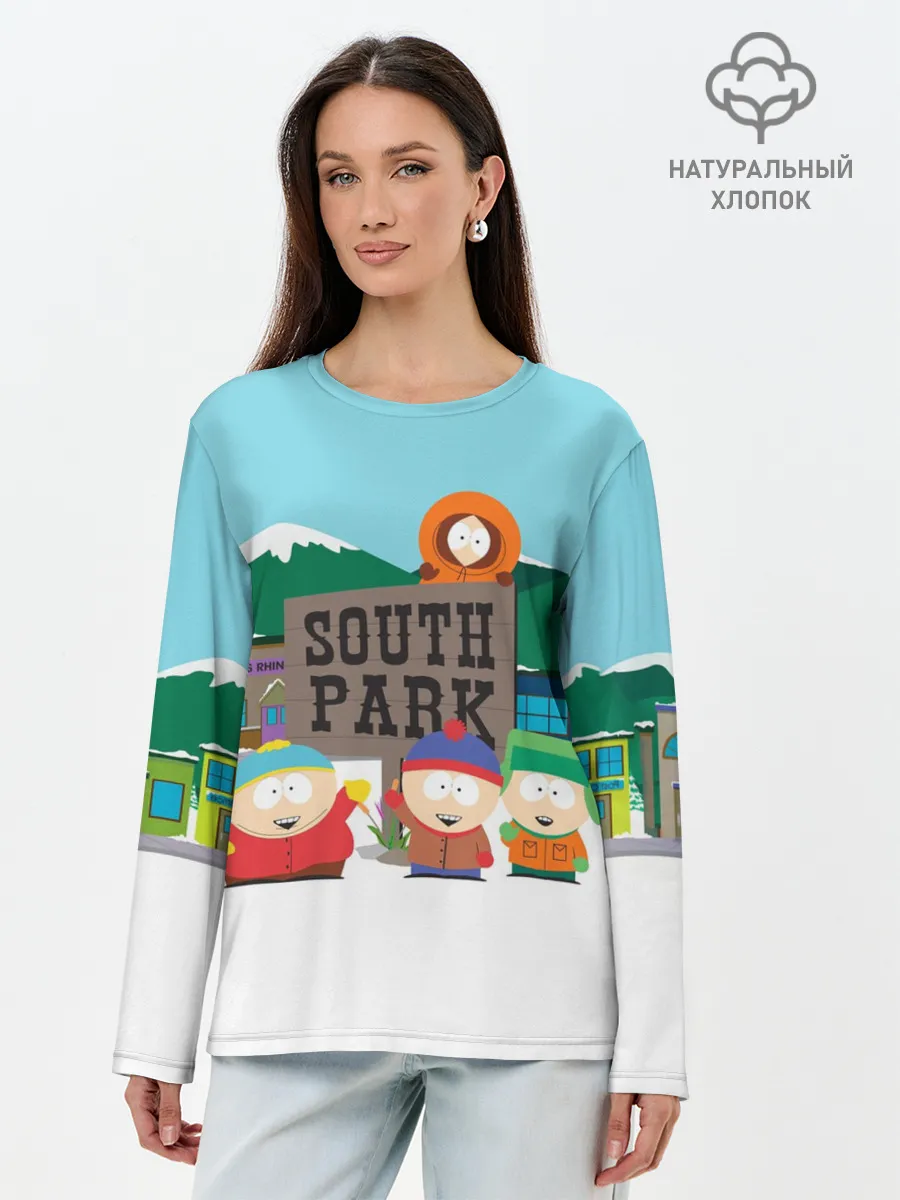 Лонгслив женский. Хлопок / Южный Парк