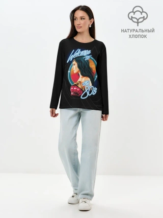 Лонгслив женский. Хлопок / Welcome to 80s